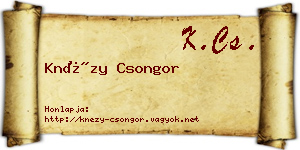 Knézy Csongor névjegykártya