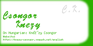 csongor knezy business card